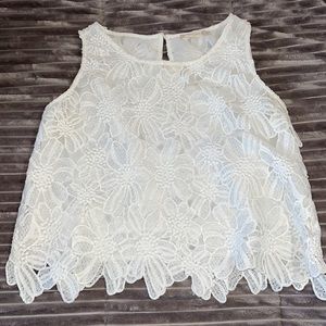 Altar’d State White Crochet Blouse